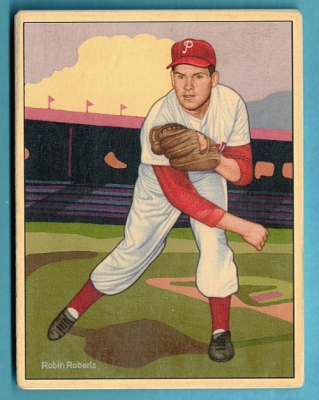 Picture, Helmar Brewing, Helmar This Great Game Card # 22, Robin ROBERTS (HOF), Full figure pitching, Philadelphia Phillies